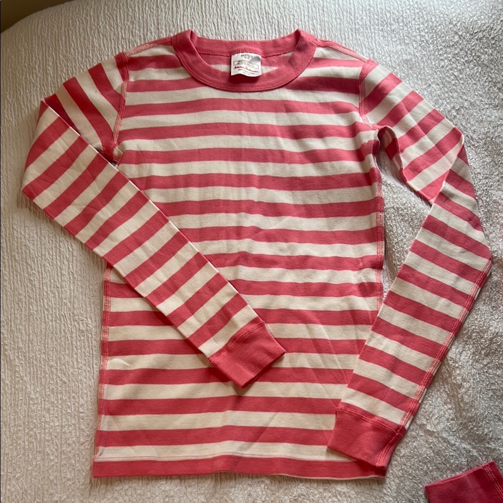 Hanna Andersson Pink and White Long Sleeve Matching Set